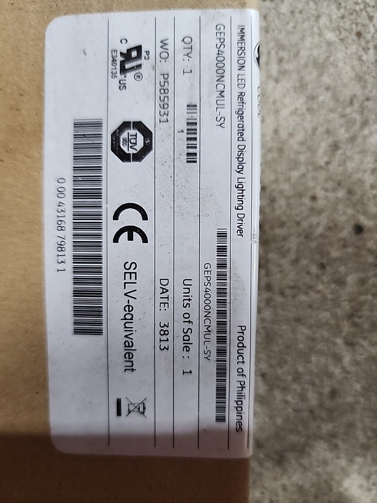 Ge Immersion Led Refrigerated Display Lighting Driver geps400nmul-sy
