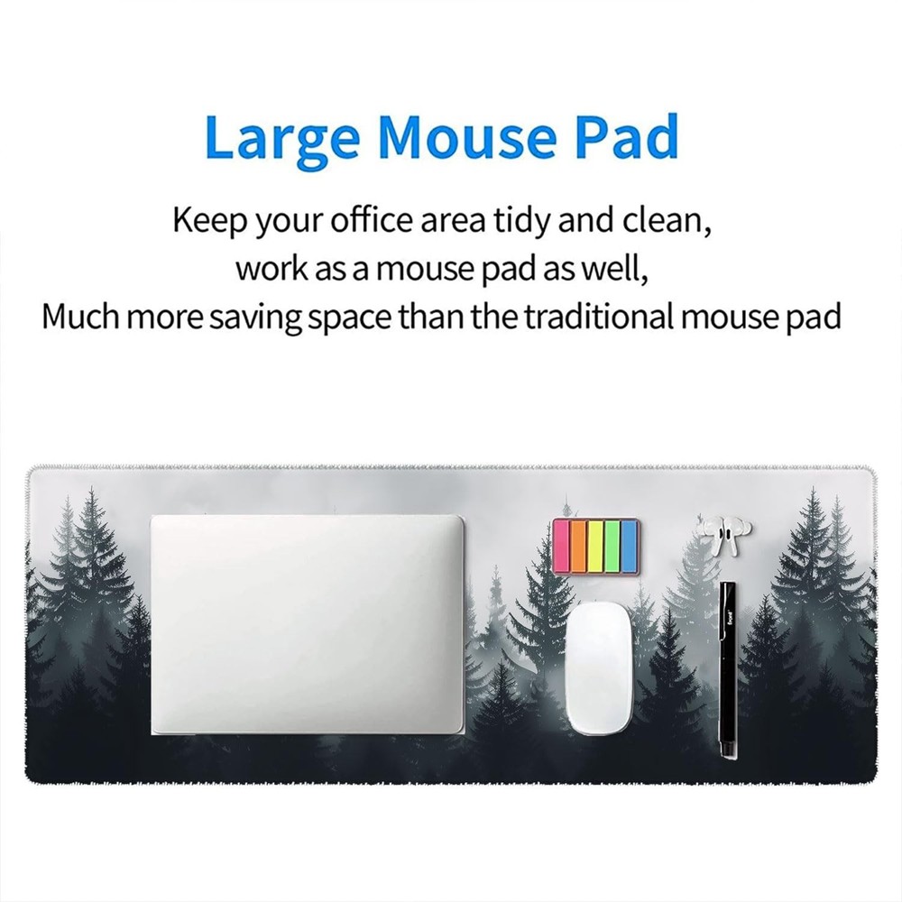 Misty Forest Gaming Mouse Pad Forest Tree XL Mouse Pad Large Mousepad Extende...