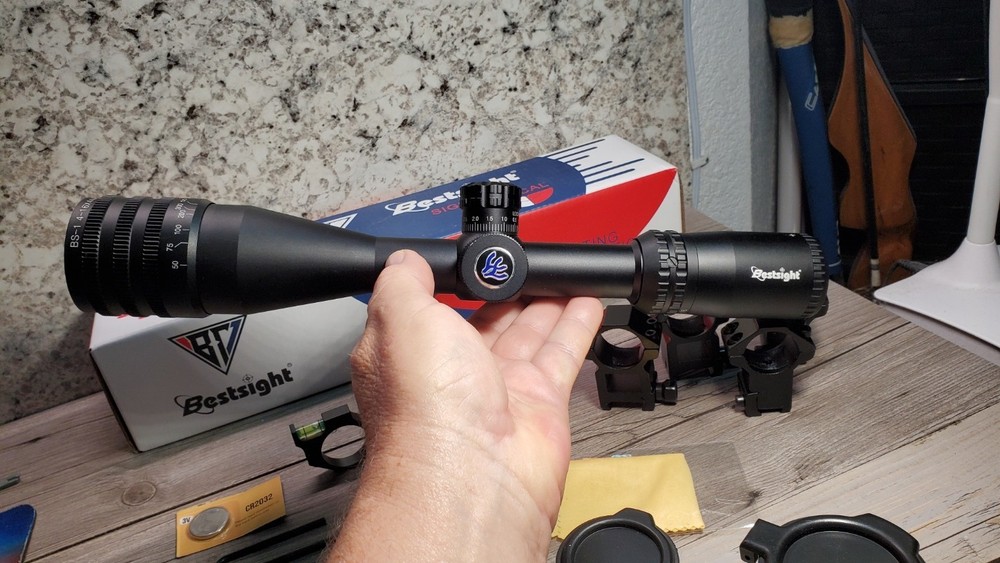 BESTSIGHT Long Range Rifle Scope 4-16X44 Illuminated Reticle