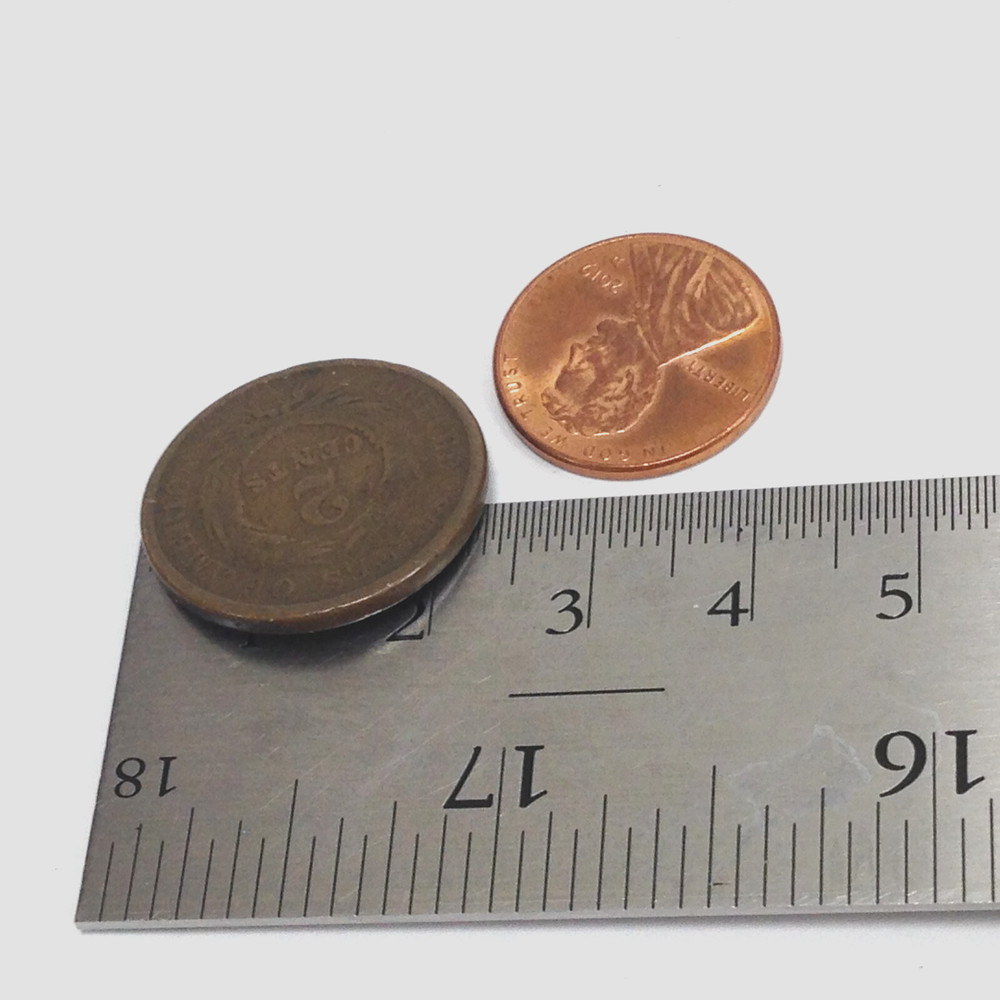 1864 Two Cent Piece - 2c 2¢ US Circulated Raw Bronze Type Coin -