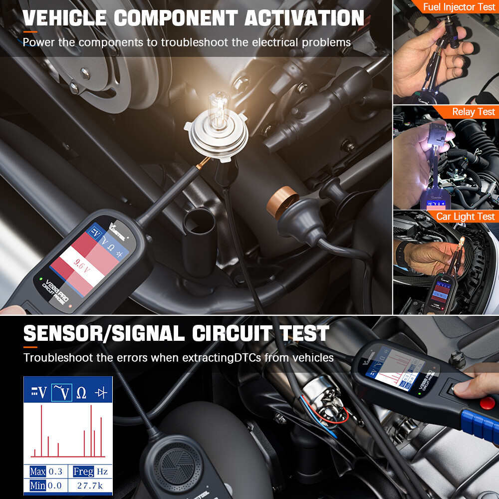 12V 24V Car Electrical Circuit Tester Powerscan Probe AVOMeter Diagnostic Tools