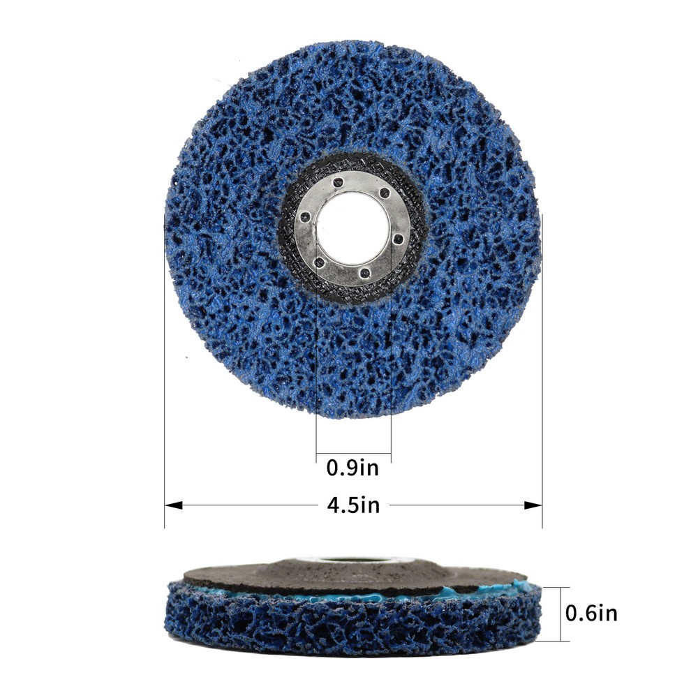 10 Pack 4.5''x7/8" Poly Strip Discs Wheel Paint Rust Removal Clean Angle Grinder