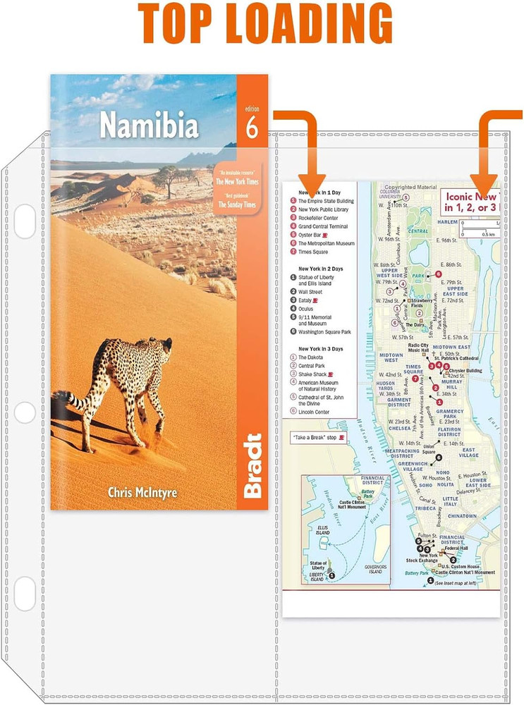Folded Map Sleeves, Map Protector, Envelopes Page for 3-Ring Binders, Brochure H