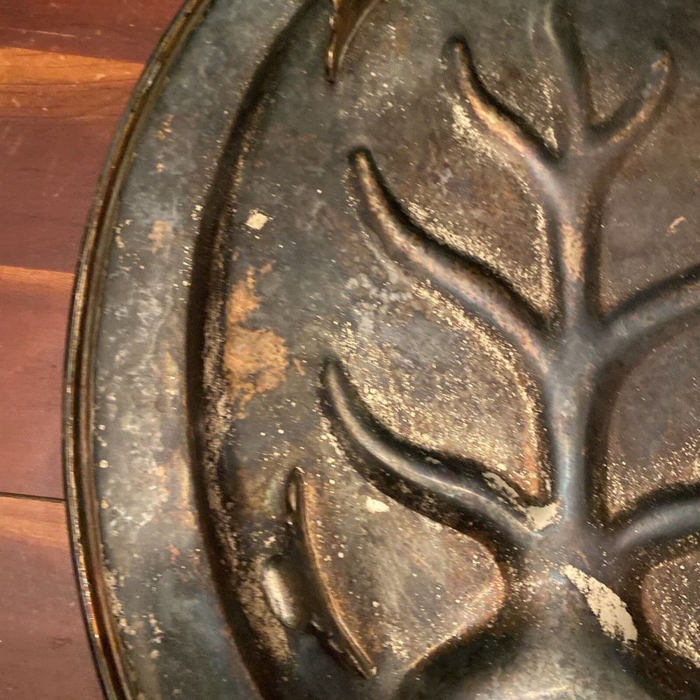 FB ROGERS Silver On Copper Oval Footed Serving Tree Trademark 1883 #1204