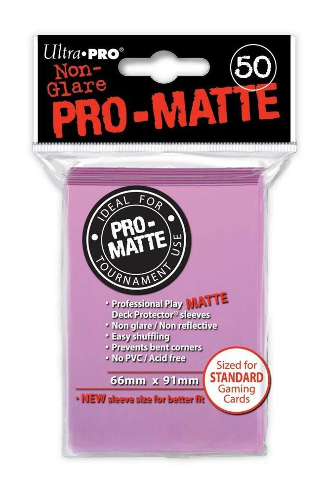 Ultra Pro Pink Standard Pro Matte Deck Protector 50 Count [NEW] Card Game Play