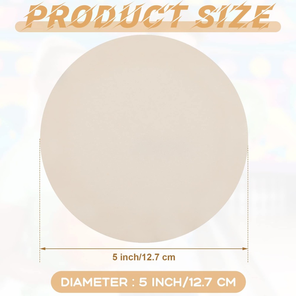 6 Pack Bowling Sanding 5 inch, Colored (sand surface) and White (backing)