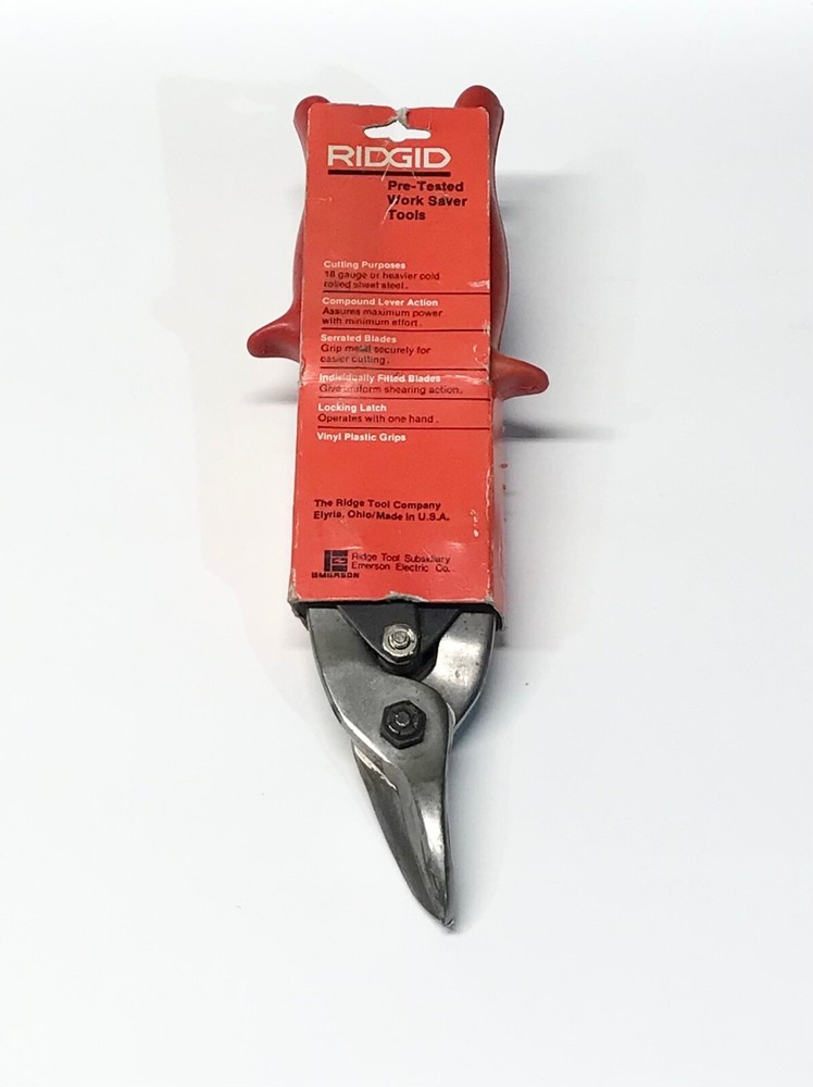 Vintage Rigid Tin Snips Left Cut Red 787 NOS