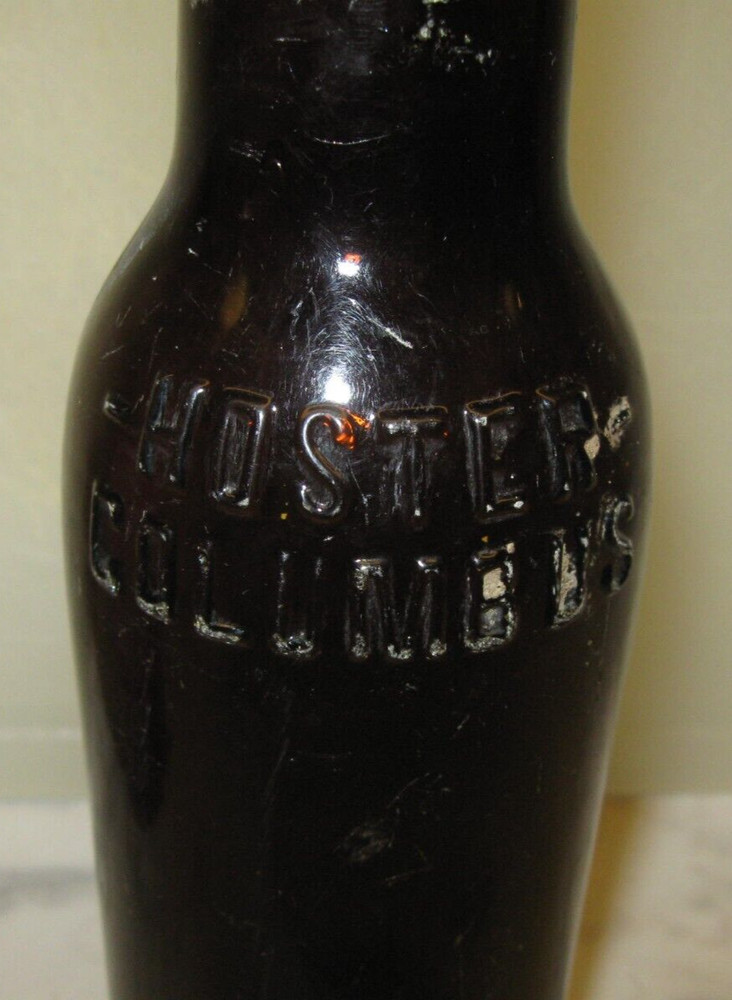 Antique HOSTER COLUMBUS BEER BOTTLE AMBER