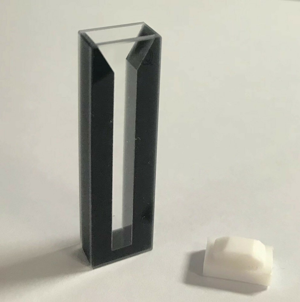 Micro Quartz Cuvette, Black wall, PTFE cover, 0.7ml,5mm light path,Light W=4mm