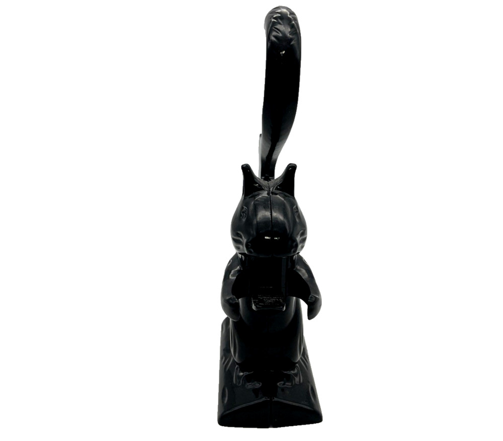 Vintage Metal Squirrel Nutcracker Black Lever Tail Old Time Collection