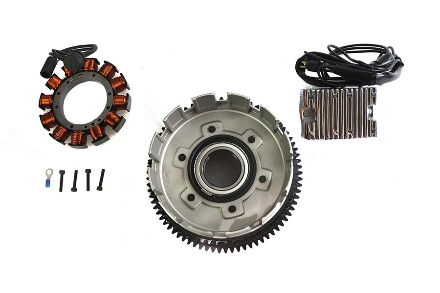 Alternator 19 Amp Charging System Kit Chrome for Harley-Davidson