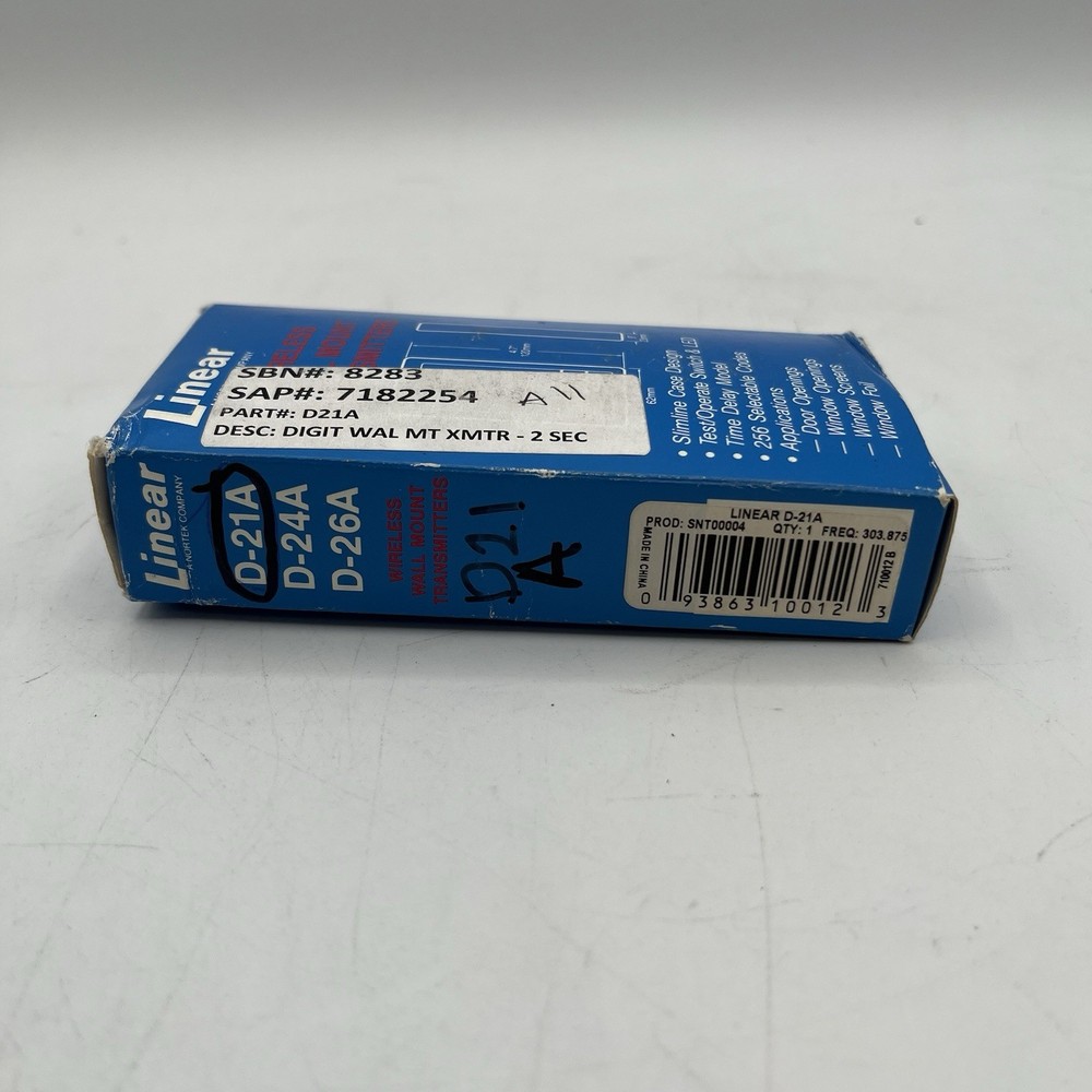 BRAND NEW!! Linear Wireless Wall Mount Transmitter Pushbutton Beige - D-21A