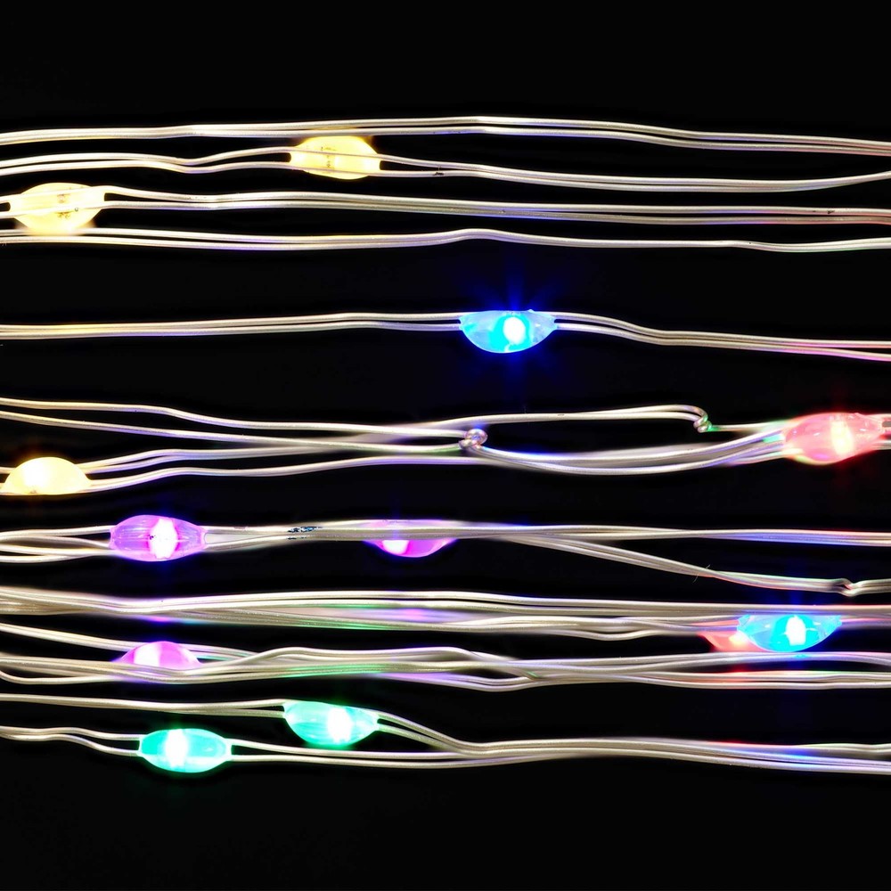 50-Count LED Multi-Color Wire Lights, with 8 Lighting Modes