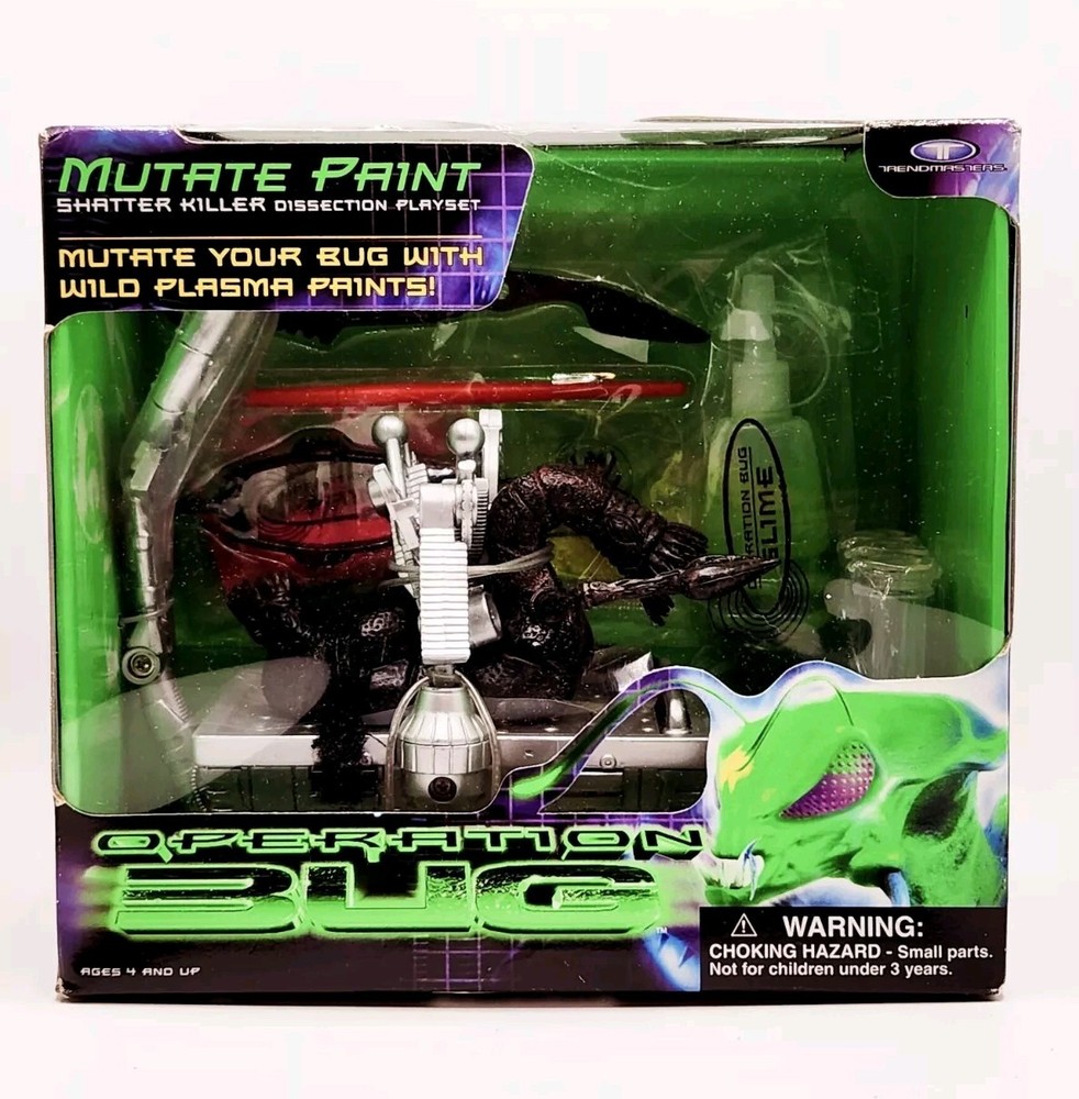 Trendmasters Operation Bug Mutate Paint Playset Robot Vtg. 1999