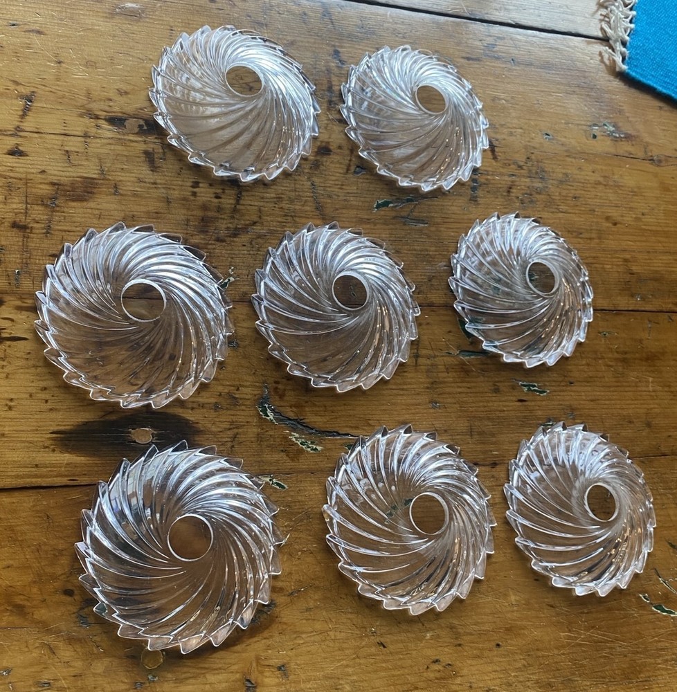 Vintage Crystal Bobeche Swirl pattern