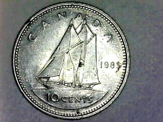 Canada 1985 .10cent Nickel COMPOSITION COIN--KM# 77