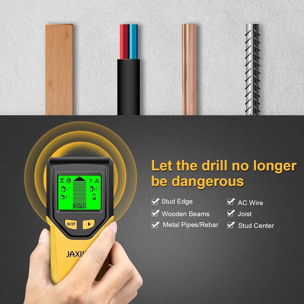 5-in-1 Stud Finder Wall Scanner with HD LCD Display - Precise Detection Tool