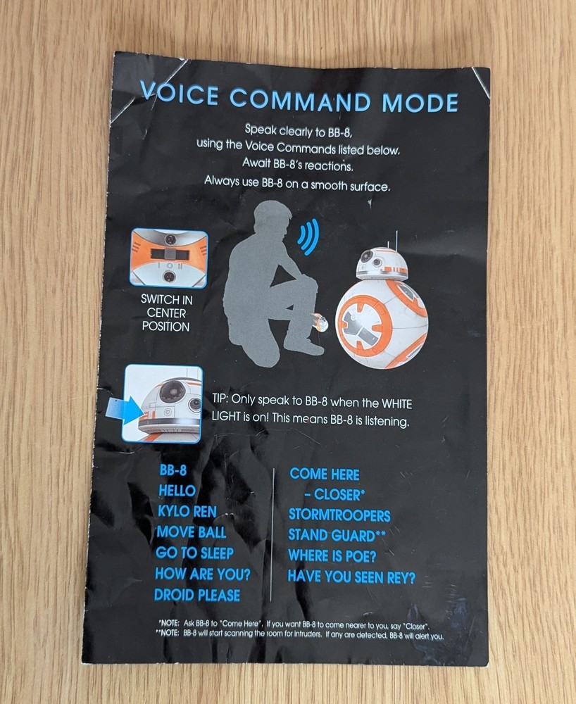 (NEEDS REPAIR) SpinMaster BB-8 Star Wars Interactive Hero Droid w/ accessories