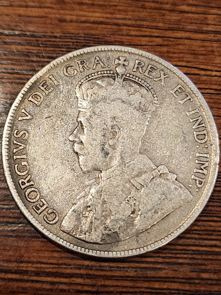 1917 Canada 50 Cents Silver Coin