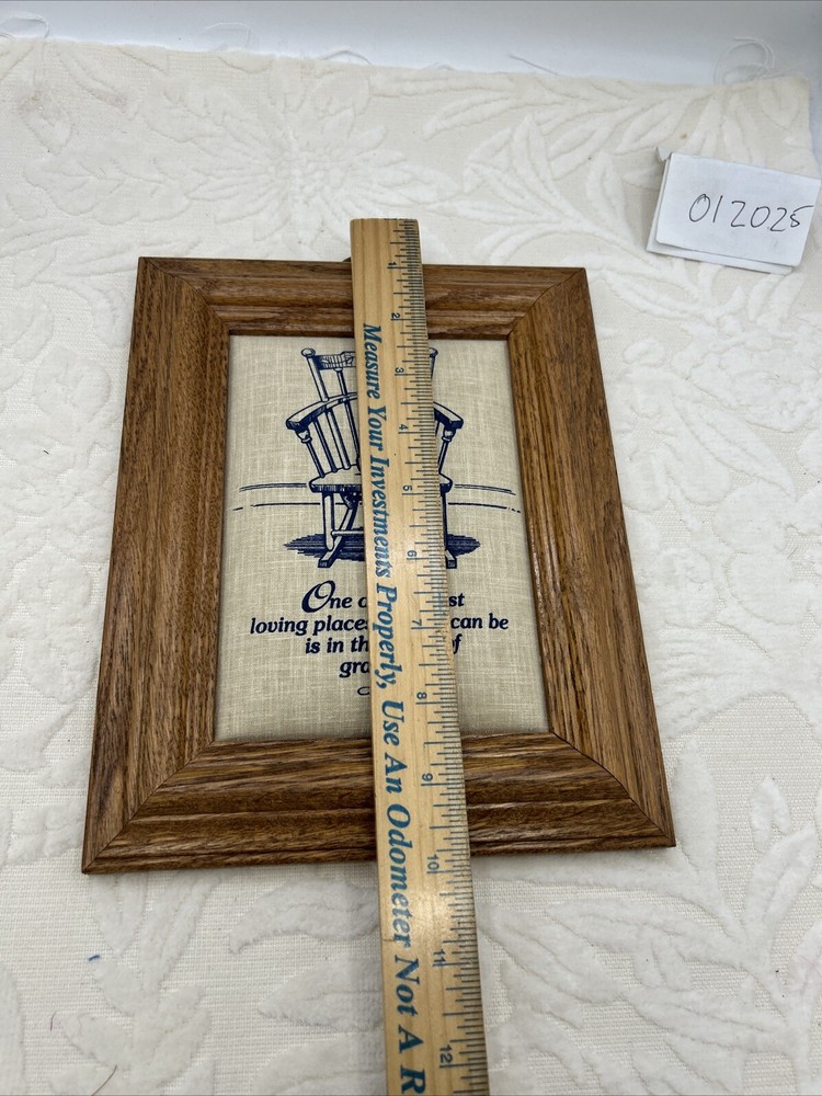 Vtg Decor Sampler Framed 8x10 Loving Grandma
