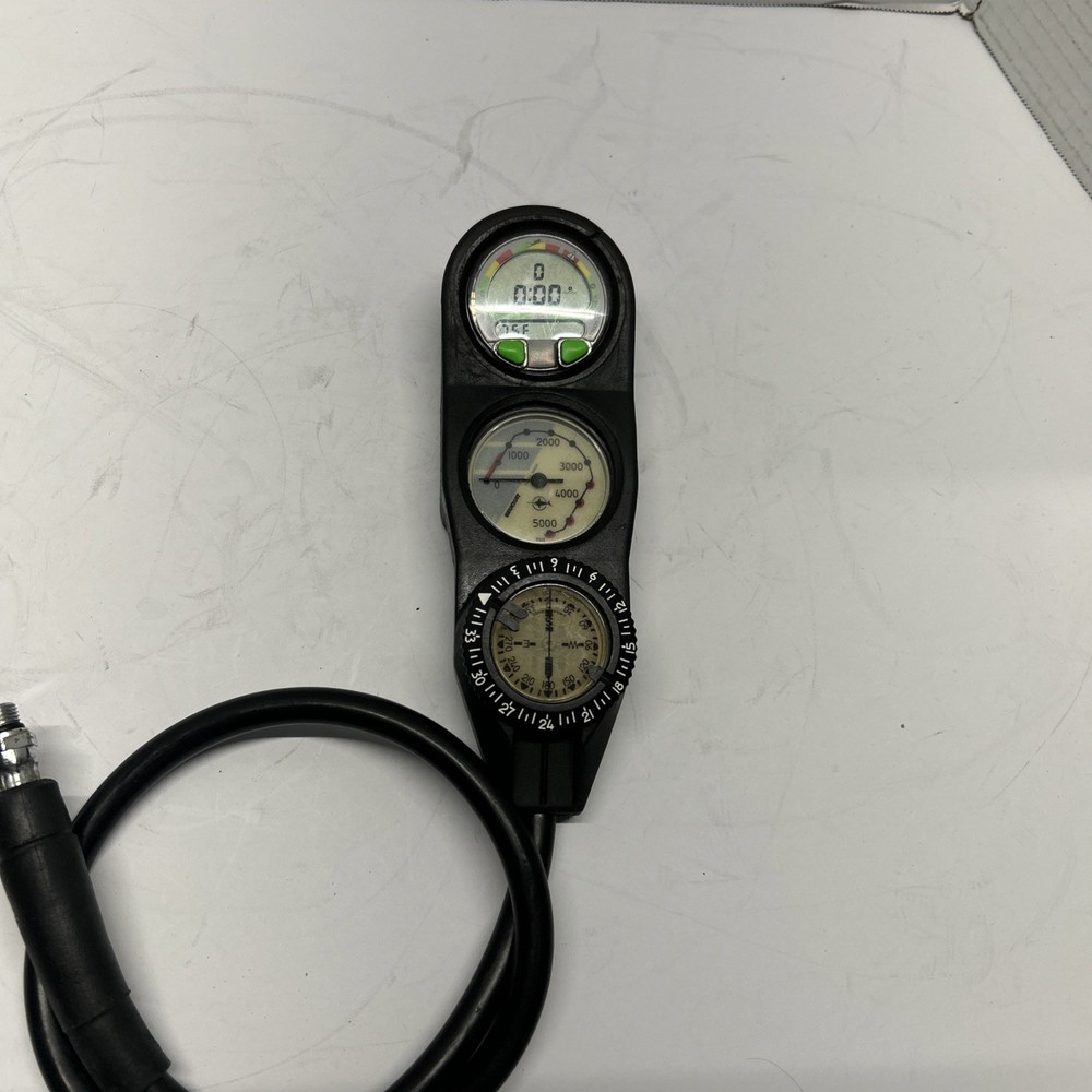 Aeris Atmos Pro Dive Computer Console. Triple Gauge. Scuba Tested.