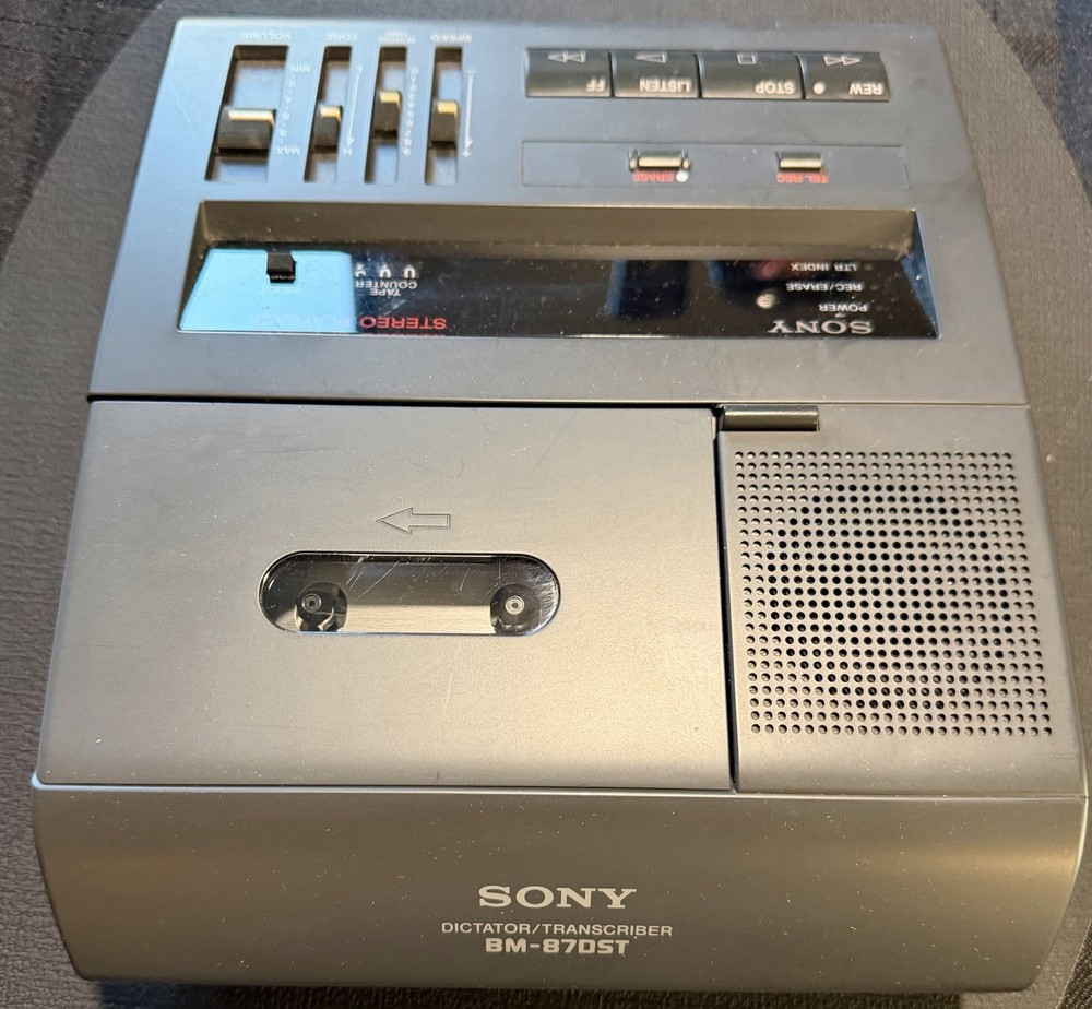Sony BM-87DST Standard Cassette Transcriber