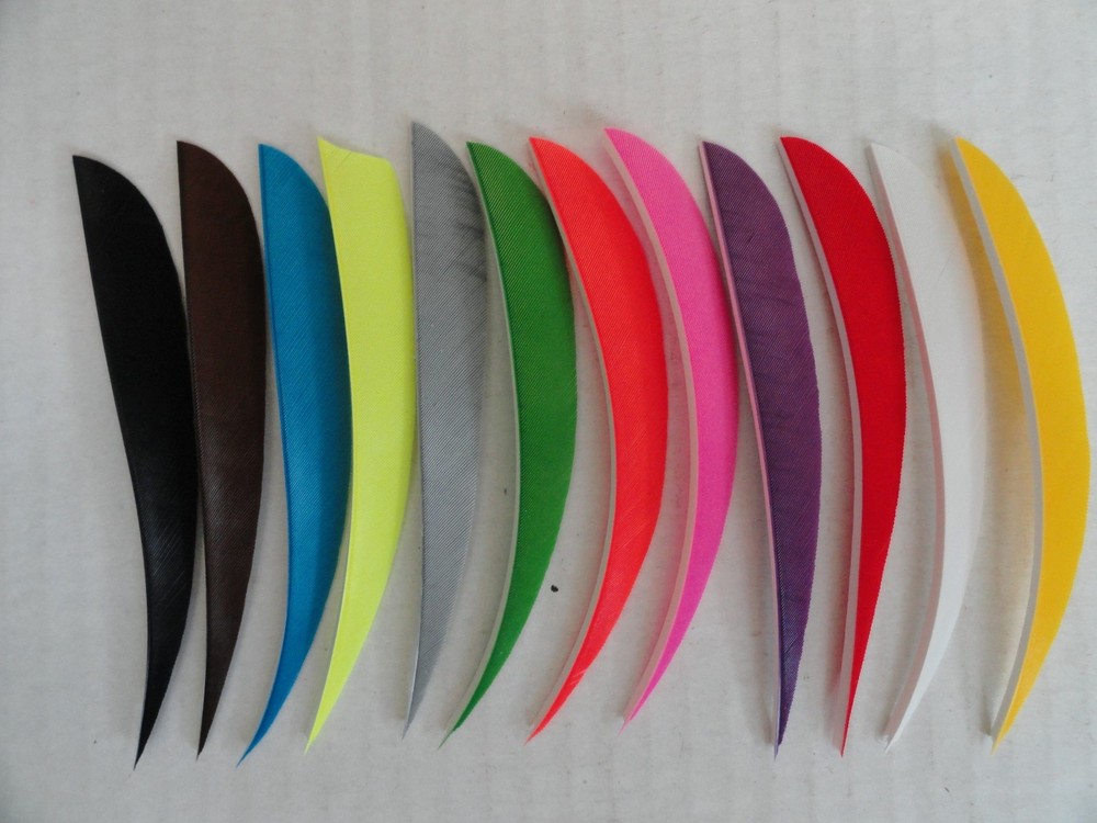 TrueFlight 5" Parabolic Feathers - 12 Pack, RW or LW