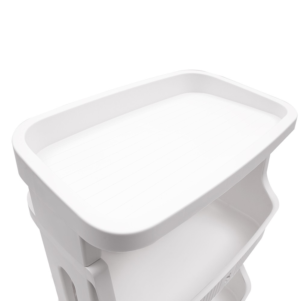 4-Tier Rolling Laundry Storage Cart with Removable Basket & Wheels