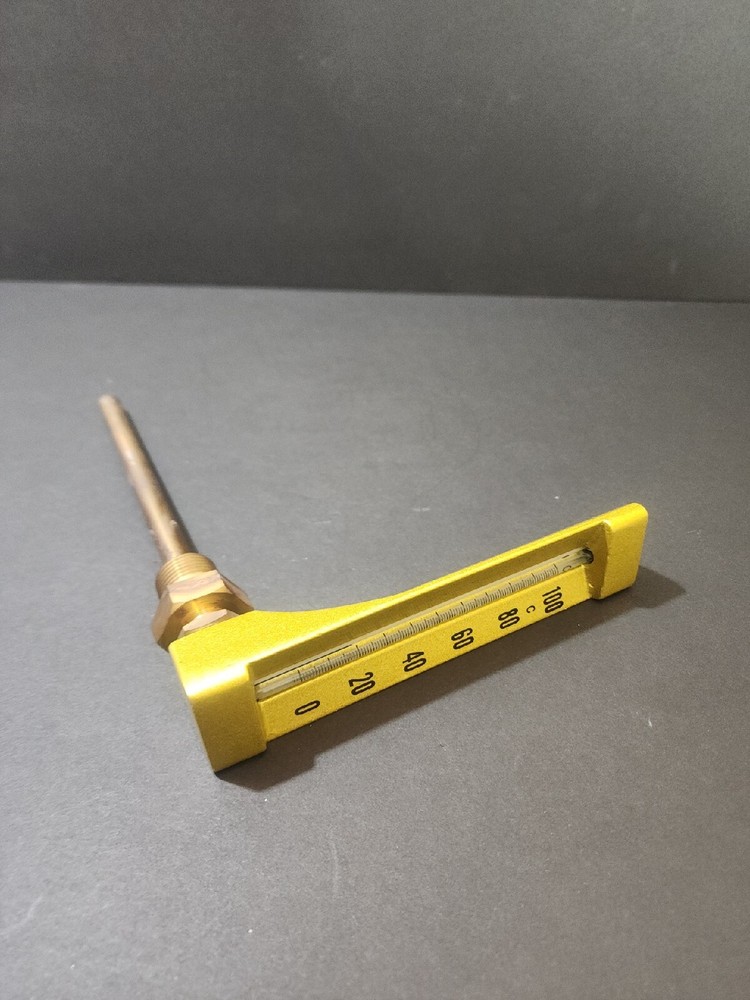 Thermometer V form Quality brass - 0-100 C Ship