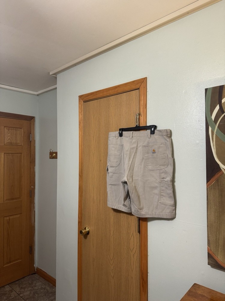 Carhartt "Relaxed Fit Rugged Flex" Size 42 Solid Beige Carpenter Shorts