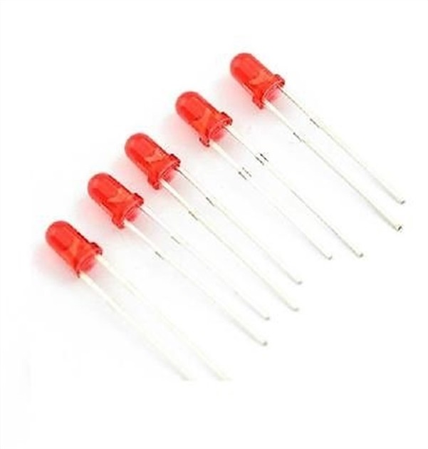1000Pcs Diffused Led 3Mm Red Color Red Light Super Bright ra