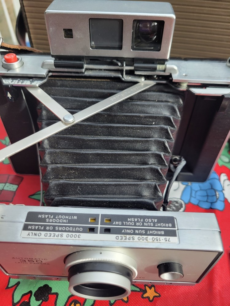 Vintage Polaroid 350 Camera Model and case