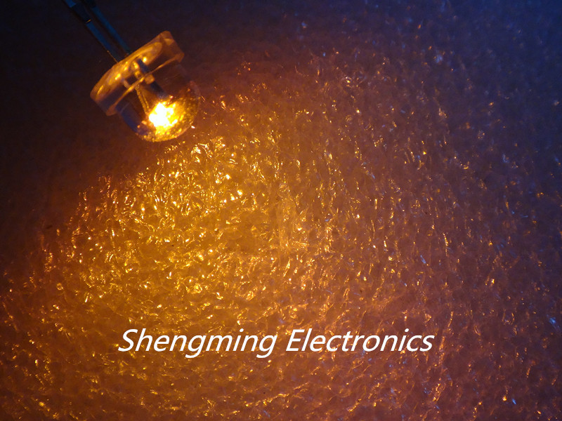 100Pcs 5mm Yellow Straw hat LED Wide Angle Light Lamp