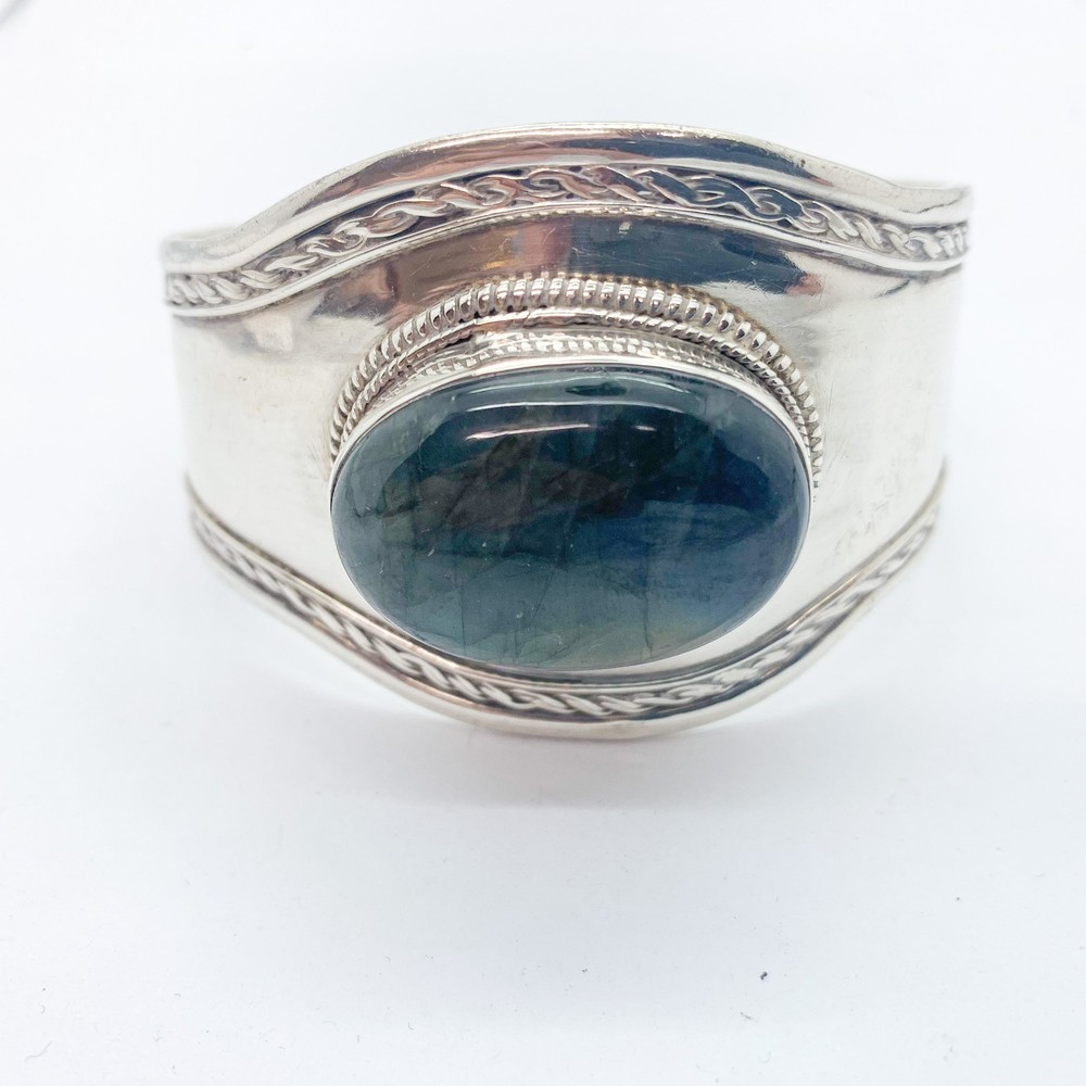 Labradorite Silver Cuff $350