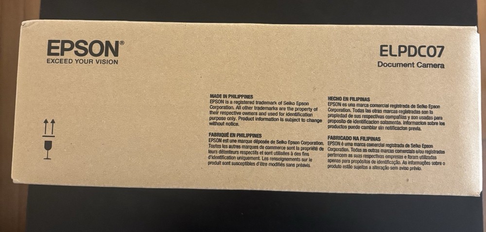 Epson ELPDC07 Document Camera – Brand New Sealed – USB Visual Presenter