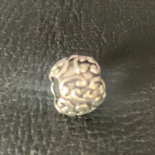 Patterned  Alloy Spacer Bead  Charm fits well known bracelets