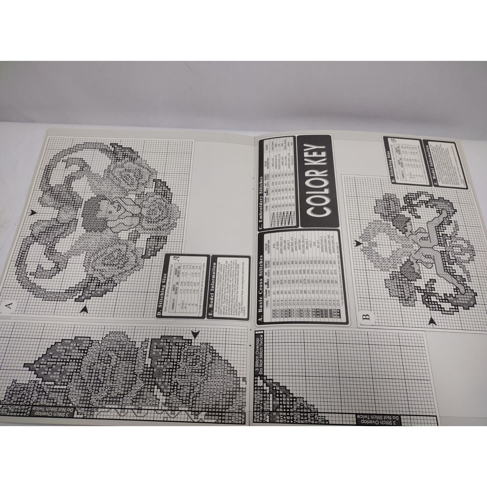 Great Big Graphs Cupids Hearts & Roses Counted Cross Stitch Leaflet pattern