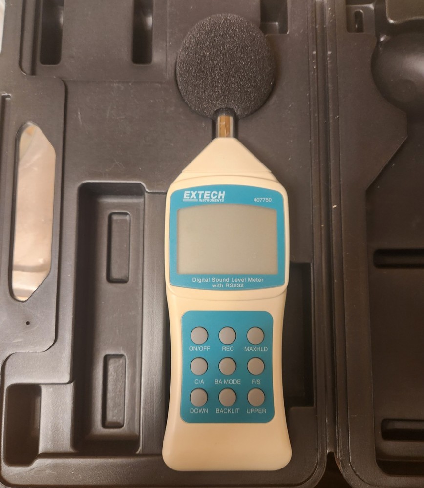 Extech 407750 Audio Video TestEquipment SoundLevel Meter Digital RS232 Interface