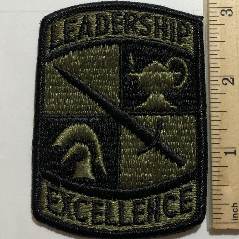 Leadership Excellence Military Patch Black & Green