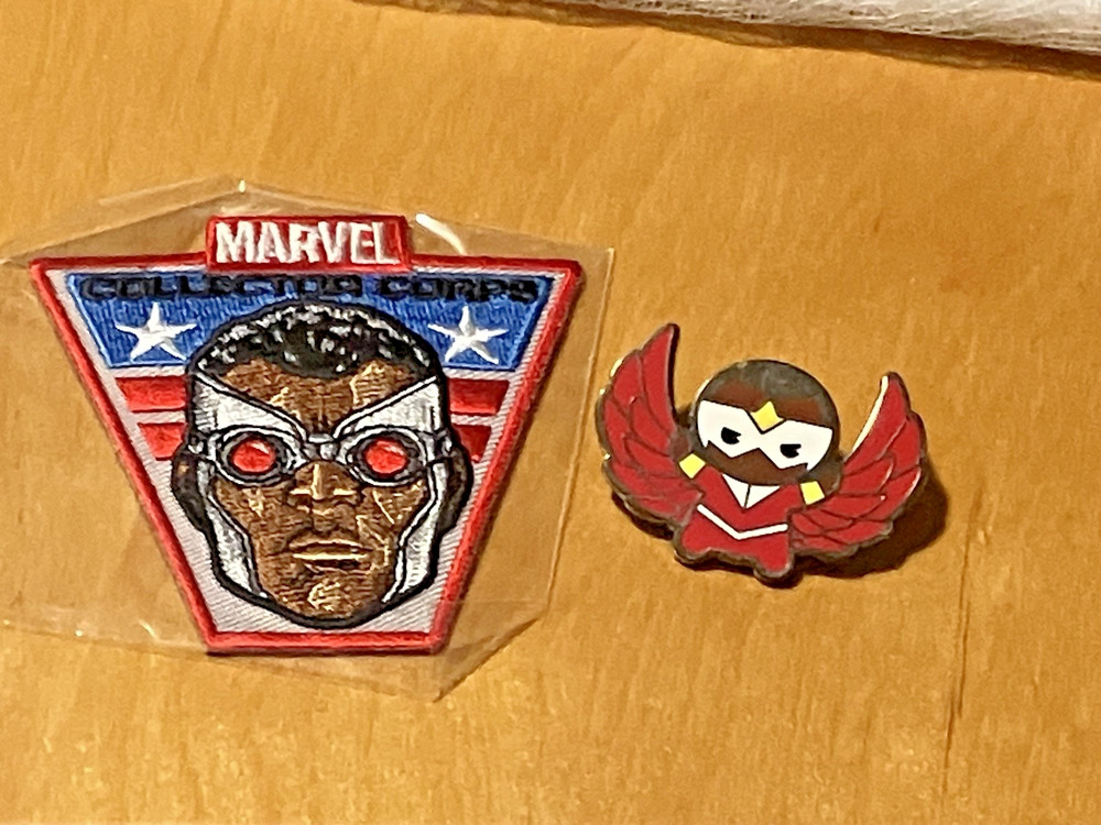Marvel FALCON SET Collector Corps Embroidered PATCH + Funko Chibi PIN Licensed