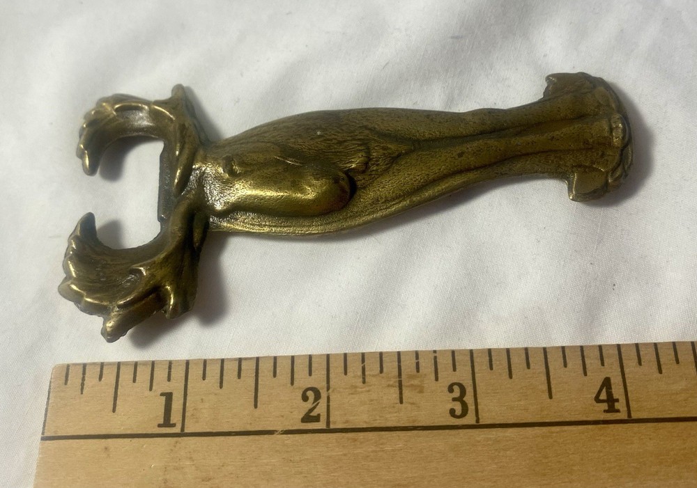 3-D Moose Shaped Hand Held Brass Bottle Opener