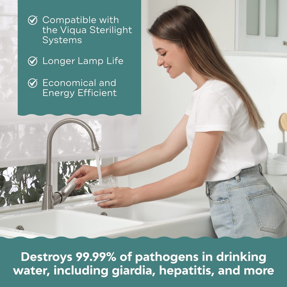APPLIED MEMBRANES INC. UV-Light Water Filter Replacement Bulb, Compatible wit...