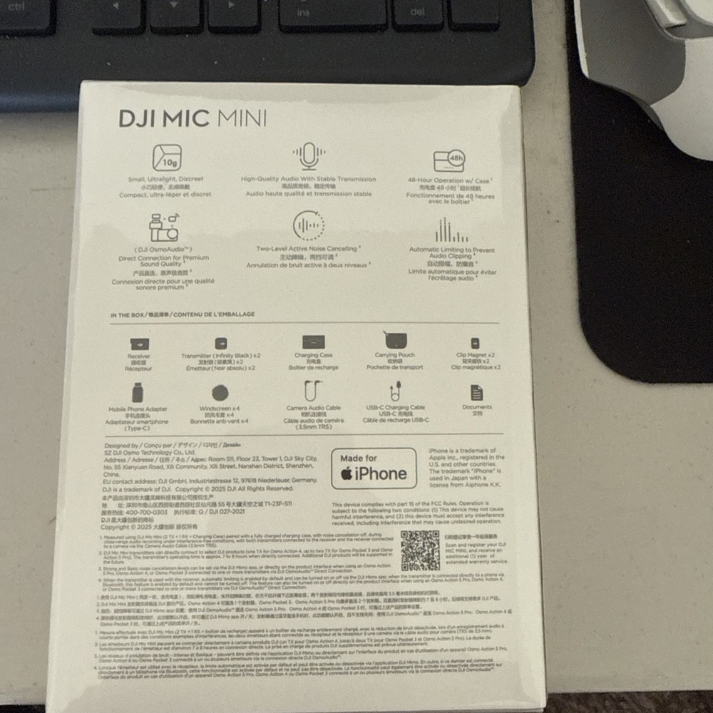 Dji Mic Mini Wireless Microphone For Iphone