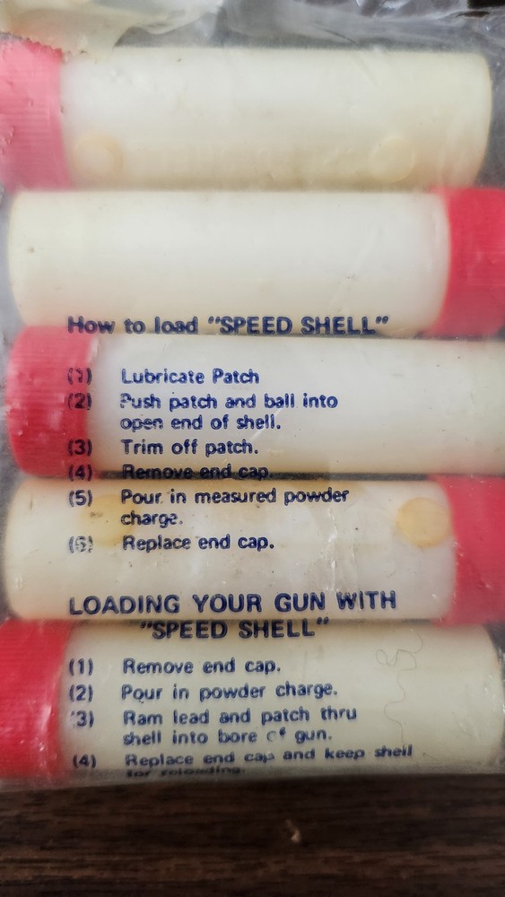 Muzzle Loader Speed Shells 44 Caliber New, Old Stock