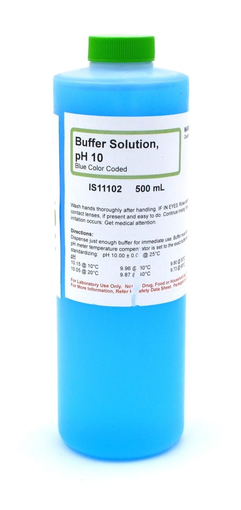 10.00 pH Standard Buffer Solution, Blue, 500mL - The Curated Chemical...
