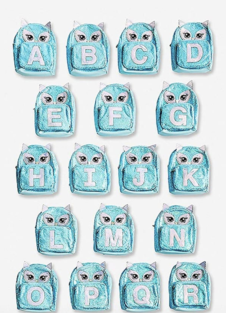 Justice Initial Owl Flip Sequin Mini Backpack **select Initial**