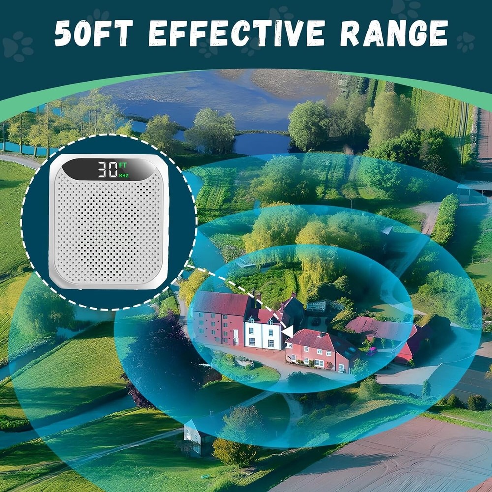 Anti Barking Devices, 30FT Effective Range and 3 Adjustable Modes, Rechargeable