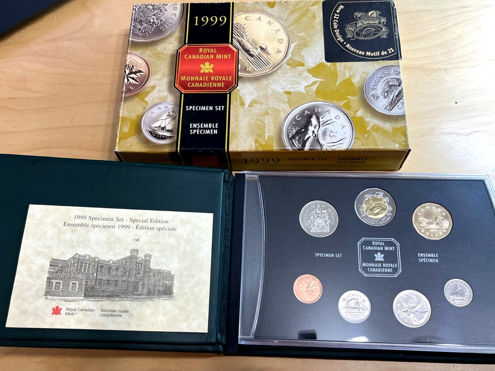 Canada RCM 1999 Specimen 7-Coin Set w/ Case, Box, COA