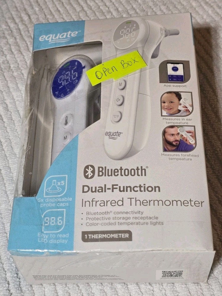 Equate Bluetooth Dual-Function Infrared Thermometer, Forehead and Ear Mode