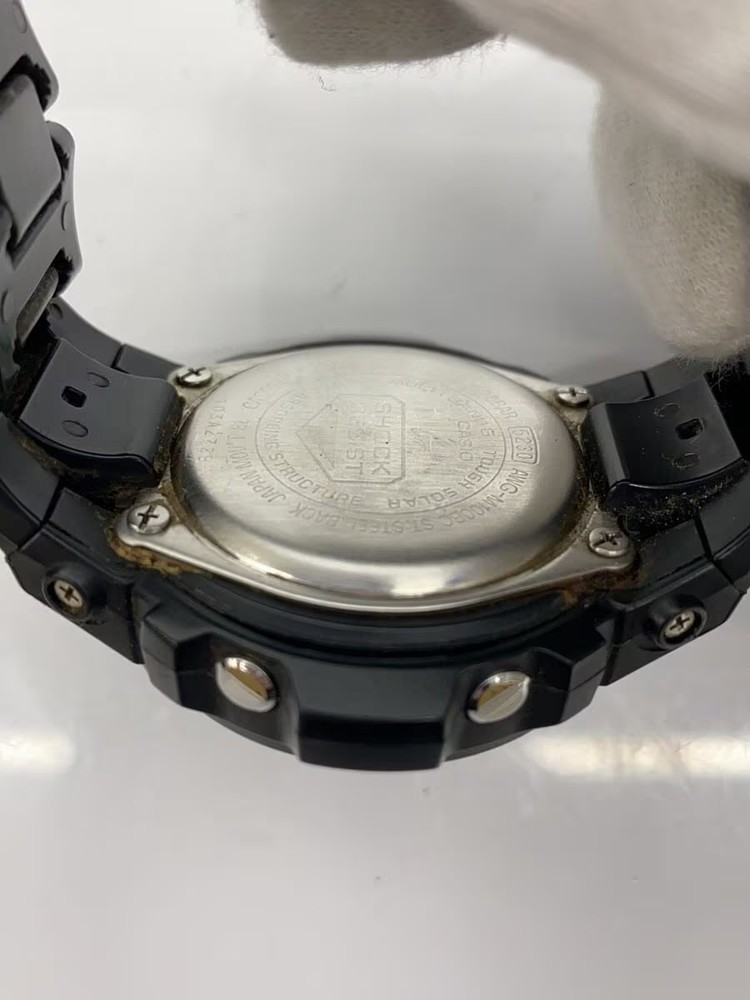 CASIO Solar Watch G SHOCK Digital Analog Stainless Black Black
